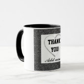 Personalisiertes stylish Dankeschön Tasse (Vorderseite Links)