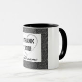 Personalisiertes stylish Dankeschön Tasse (VorderseiteRechts)