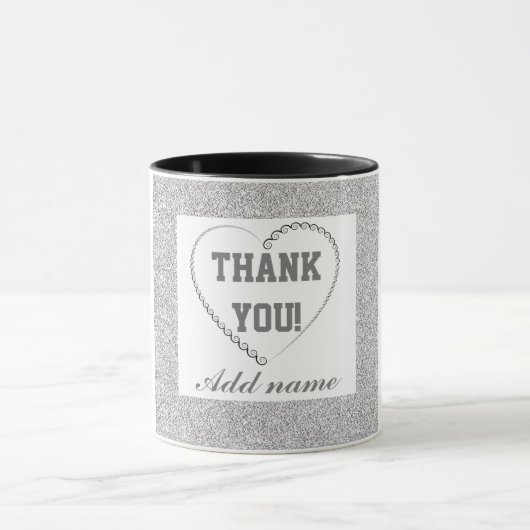 Personalisiertes stylish Dankeschön Tasse (Zentrum)
