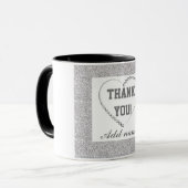 Personalisiertes stylish Dankeschön Tasse (Vorderseite Links)