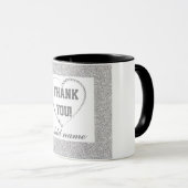 Personalisiertes stylish Dankeschön Tasse (VorderseiteRechts)