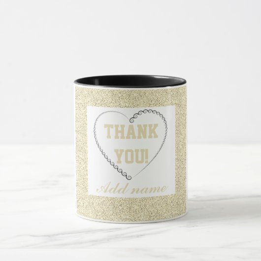 Personalisiertes stylish Dankeschön Tasse (Zentrum)