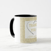 Personalisiertes stylish Dankeschön Tasse (Vorderseite Links)
