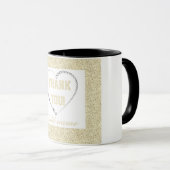 Personalisiertes stylish Dankeschön Tasse (VorderseiteRechts)