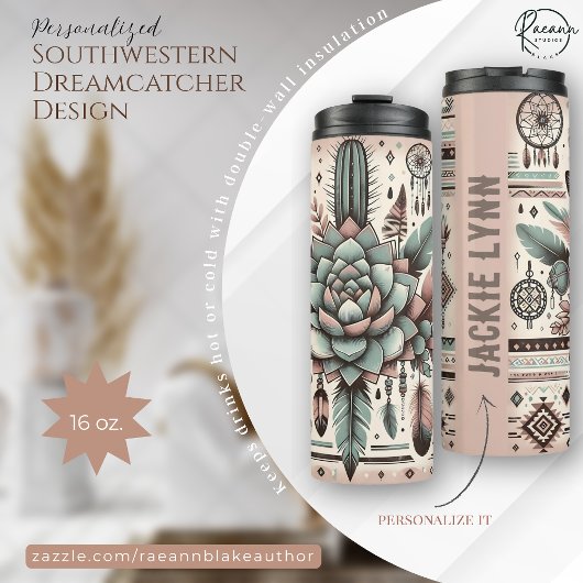Personalisiertes Südwest-Traumfänger-Design Thermosbecher
