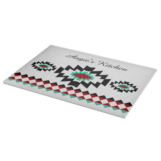 Personalisiertes südwestaztekisches Stammdesign Schneidebrett (Ecke)