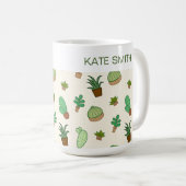 Personalisiertes Sukkulent und Kakteen in einem Po Kaffeetasse (VorderseiteRechts)