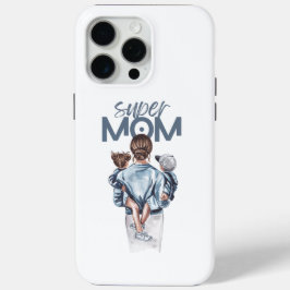Personalisiertes Super-Mama-Geschenk mit Sohn und  Case-Mate iPhone Hülle