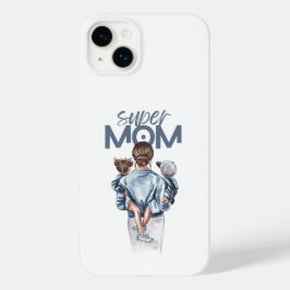 Personalisiertes Super-Mama-Geschenk mit Sohn und  Case-Mate iPhone 14 Plus Hülle