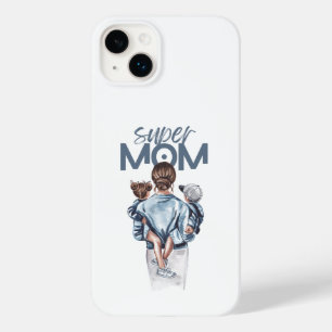 Personalisiertes Super-Mama-Geschenk mit Sohn und  Case-Mate iPhone 14 Plus Hülle
