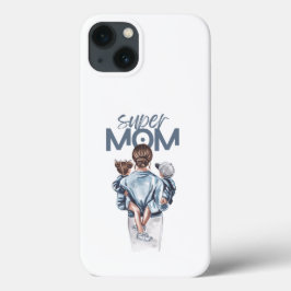 Personalisiertes Super-Mama-Geschenk mit Sohn und  Case-Mate iPhone Hülle