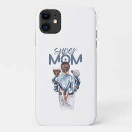Personalisiertes Super-Mama-Geschenk mit Sohn und  Case-Mate iPhone Hülle