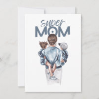 Personalisiertes Super-Mama-Geschenk mit Sohn und 