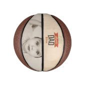 Personalisiertes Super Vater Fathers Day Foto Gesc Mini Basketball (Vertikal)