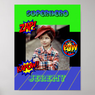 Personalisiertes Superhero Poster für den kleinen