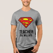 Personalisiertes Superman-Logo Tri-Blend Shirt (Vorderseite)