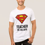 Personalisiertes Superman-Logo Tri-Blend Shirt (Vorderseite)