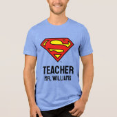 Personalisiertes Superman-Logo Tri-Blend Shirt (Vorderseite)