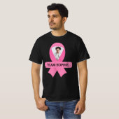 Personalisiertes Support Team Brustkrebs-Bewusstse T-Shirt (Vorne ganz)