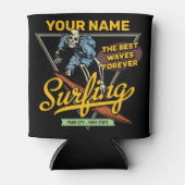 Personalisiertes Surfen Skelettreiten Wellenreiten Dosenkühler (Vorderseite)