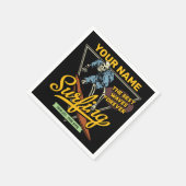 Personalisiertes Surfen Skelettreiten Wellenreiten Serviette (Ecke)