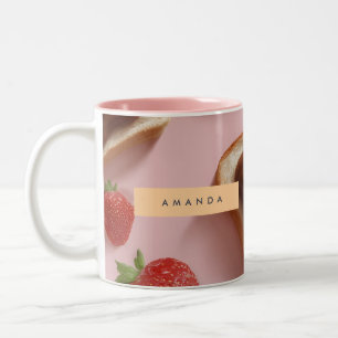 Personalisiertes Süßes-Bär-Toast-Muster Zweifarbige Tasse