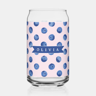 Personalisiertes Süßes Blaubeer-Aquarell-Geschenk  Dosenglas