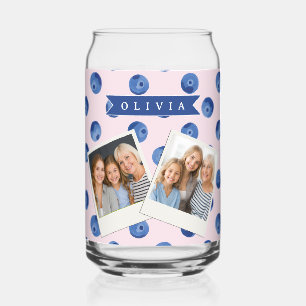 Personalisiertes Süßes Blaubeer-Aquarell-Geschenk Dosenglas