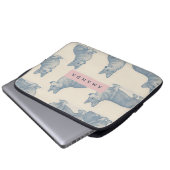 Personalisiertes Süßes Corgi Muster Laptopschutzhülle (Vorne Knopf)