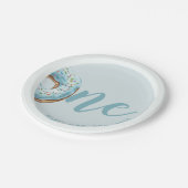 Personalisiertes Süßes Eine Donut Geburtstag Pappteller (Schrägansicht)