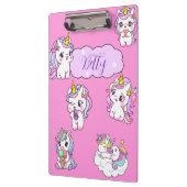 Personalisiertes süßes Einhorn Klemmbrett (Links)