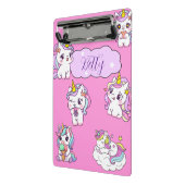 Personalisiertes süßes Einhorn Mini Klemmbrett (Gewinkelt2)