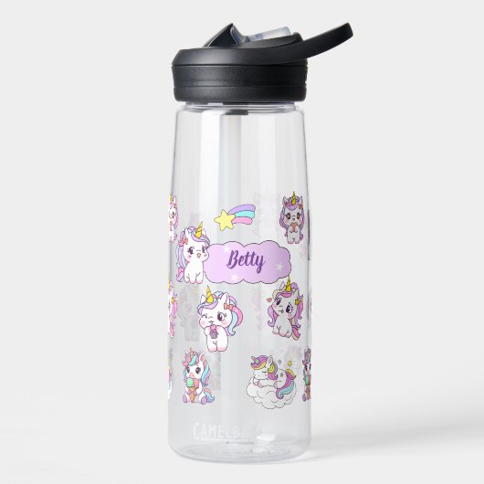 Personalisiertes süßes Einhorn Trinkflasche (Links)