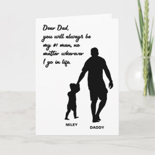 Personalisiertes süßes Geschenk für Papa von Tocht Karte