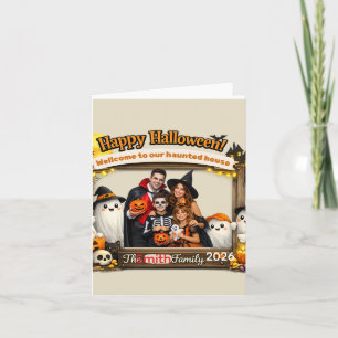 Personalisiertes süßes Gespenster-Familien-Hallowe Karte