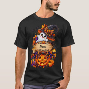 Personalisiertes süßes Halloween-Geist-Foto-Shirt T-Shirt