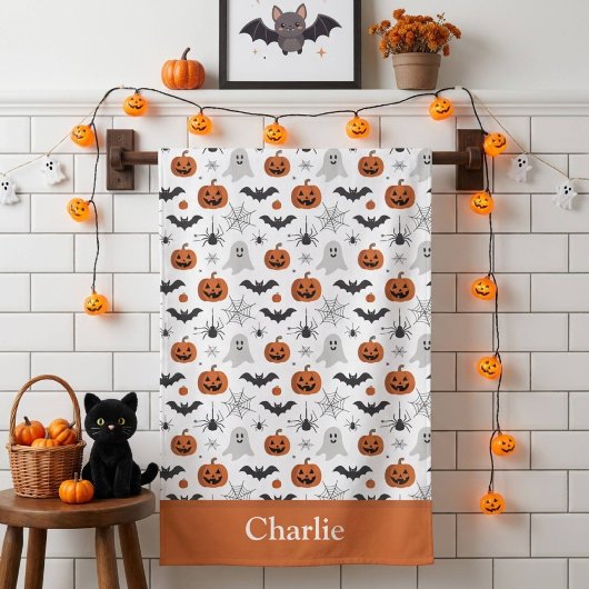Personalisiertes süßes Halloween Strandtuch