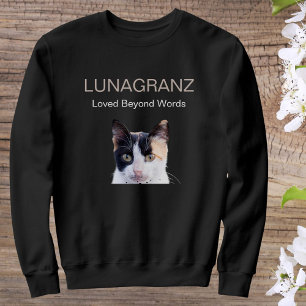 Personalisiertes süßes Haustier-Namens-Katzen-Foto Sweatshirt