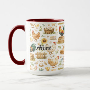 Personalisiertes süßes Huhn   Farmtier  Tasse