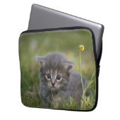 Personalisiertes Süßes Kätzchen Laptopschutzhülle (Vorderseite Links)