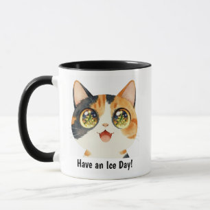 Personalisiertes süßes Katzen-Eis-Tag-Geschenk Tasse