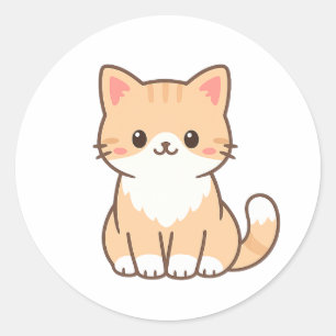 Personalisiertes süßes Katzen-Geschenk – Benutzerd Runder Aufkleber