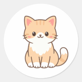 Personalisiertes süßes Katzen-Geschenk – Benutzerd Runder Aufkleber
