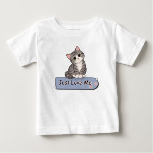 Personalisiertes süßes Katzen-T-Shirt für Kleinkin Baby T-shirt