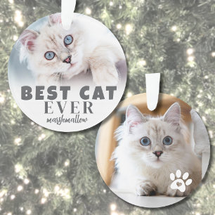 Personalisiertes süßes Katzenfoto Ornament