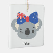Personalisiertes süßes Koala-Australien-Weihnachte Keramikornament (Rechts)