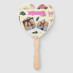 Personalisiertes Süßes Koketten-Rosa-Koktailband Fächer