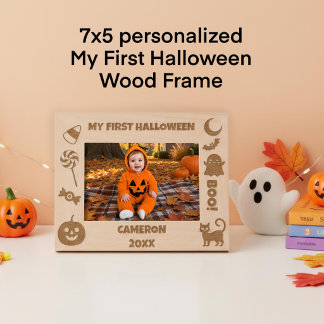 Personalisiertes Süßes Mein Erstes Halloween Geätzte Rahmen