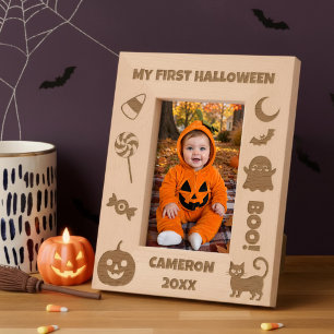 Personalisiertes Süßes Mein Erstes Halloween  Geätzte Rahmen