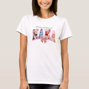 Personalisiertes süßes Mutter modernes floral Dame T-Shirt